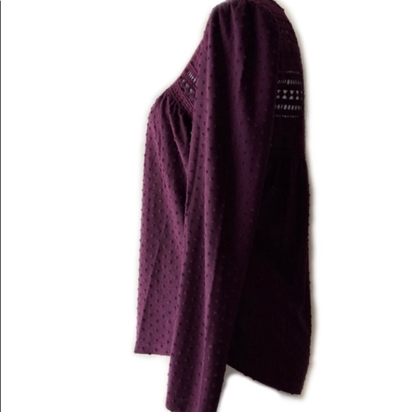 NWT DR2 by Daniel Rainn Wine Longsleeve Top S - Picture 2 of 6